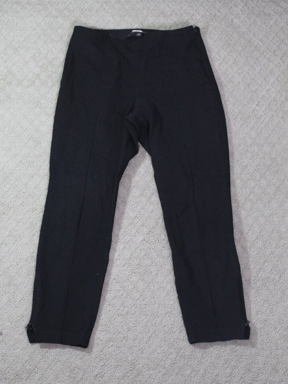 Banana Republic Size 2S Black Pintucked Size Zip with Zip Ankle Ponte Pants